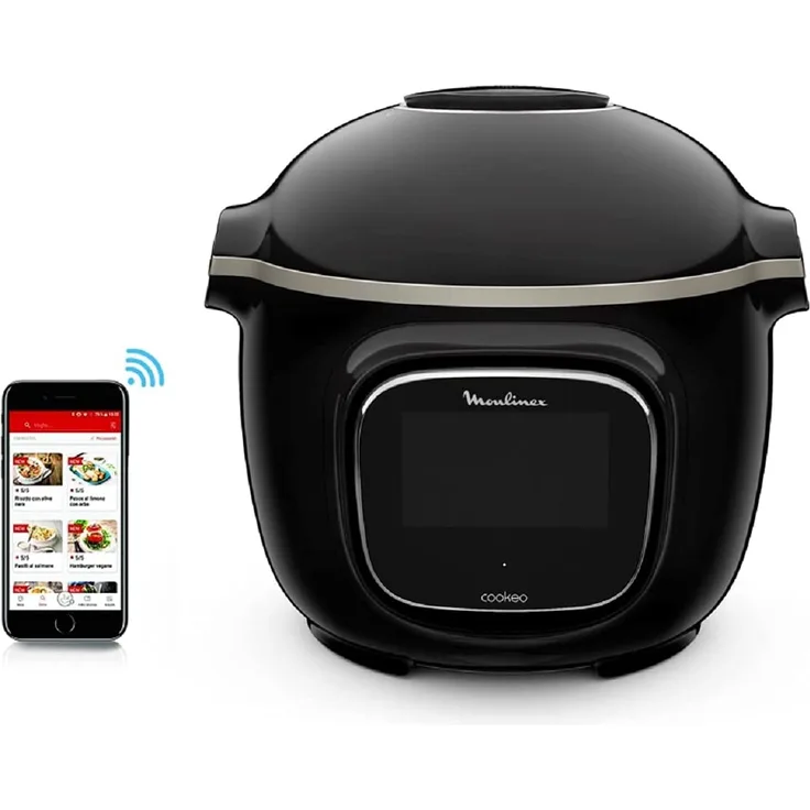 Moulinex Cookeo Touch Multikocher, 6 Liter Fassungsvermögen, silber