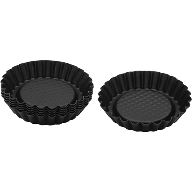 Zenker 6531 Tortelettförmchen 6 Stück, Ø10cm, black metallic – Bild 2