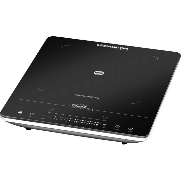 Rommelsbacher CT 2020IN, Kochplatte, Induktion, freistehend, Autark, Betriebsart elektrisch, Anzahl Kochstellen 1, Breite 34 cm, 10 Temperaturstufen, Tastensperre – Bild 1