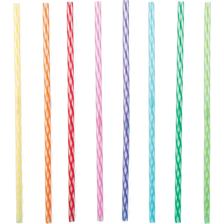 Kikkerland cu230Rainbow wiederverwendbar Trinkhalme (24Pack), mehrfarbig