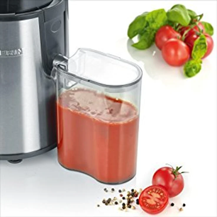 Severin ES 3566 Entsafter, 400 W, mit 500 ml Saftbehälter, Sicherheitsverriegelung, schwarz-edelstahl – Bild 3