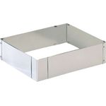 Kaiser Ptisserie Dekorierrahmen, ausziehbar, 24-46 x 20- 38 x 6 cm, Backrahmen verstellbar eckig, Edelstahl, spülmaschinengeeigent