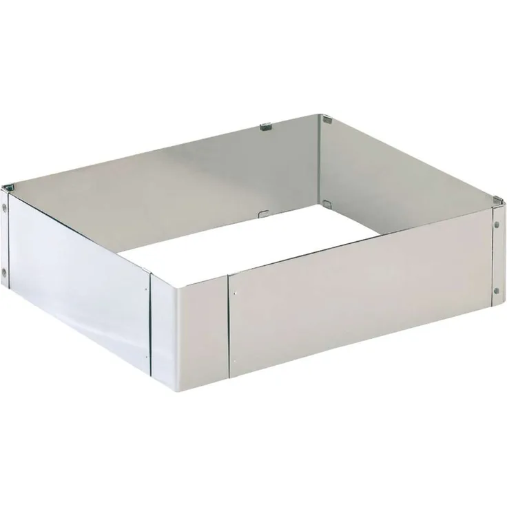 Kaiser Ptisserie Dekorierrahmen, ausziehbar, 24-46 x 20- 38 x 6 cm, Backrahmen verstellbar eckig, Edelstahl, spülmaschinengeeigent