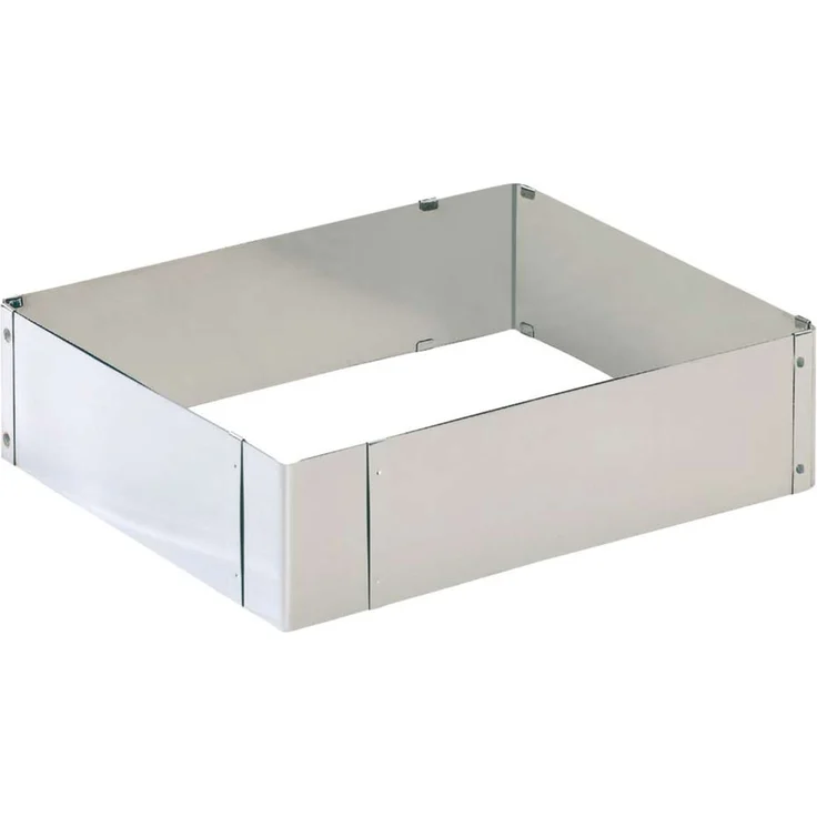 Kaiser Ptisserie Dekorierrahmen, ausziehbar, 24-46 x 20- 38 x 6 cm, Backrahmen verstellbar eckig, Edelstahl, spülmaschinengeeigent – Bild 1