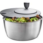Gefu Salatschleuder ROTARE, Edelstahl, mit Deckel und Siebeinsatz, 3l