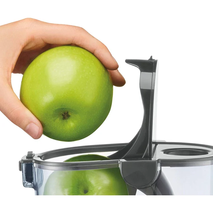 SAGE SJS700 the Big Suqeeze Slow-Juicer mit extragroßem Einfüllschacht, Silber – Bild 3