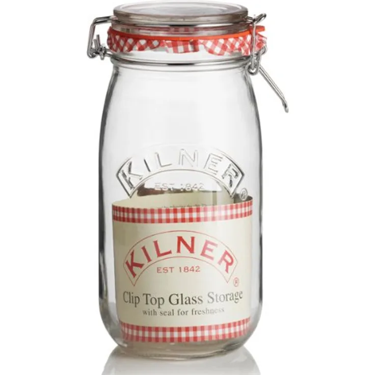 Kilner 0025.492 Drahtbügelglas 'CLIPTOP', rund, Ø 9 x 22,5 cm, 1500 ml 1 Stück