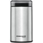 ROMMELSBACHER Kaffeemühle EKM 100 - Schlagmesser aus Edelstahl, Edelstahl Bohnenbehälter, Füllmenge 70 g, Mahlgrad über Mahldauer wählbar, auch für Gewürze, Zucker, Nüsse, 200 Watt, Edelstahl