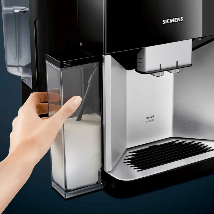 Siemens EQ.500 integral Kaffeevollautomat TQ507D03, einfache Bedienung, integrierter Milchbehälter, zwei Tassen gleichzeitig, 1.500 Watt, Edelstahl – Bild 4