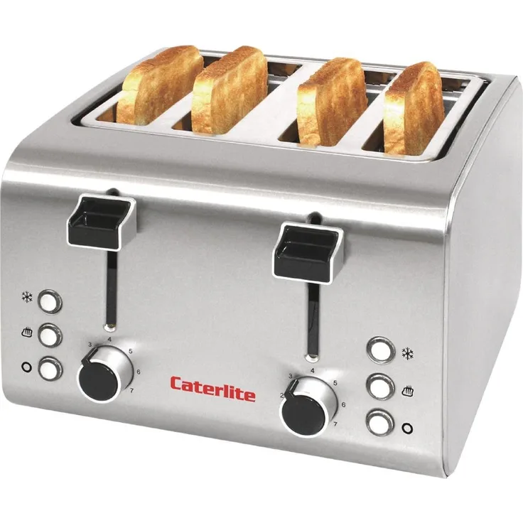 Caterlite 4-Schlitz Toaster Edelstahl