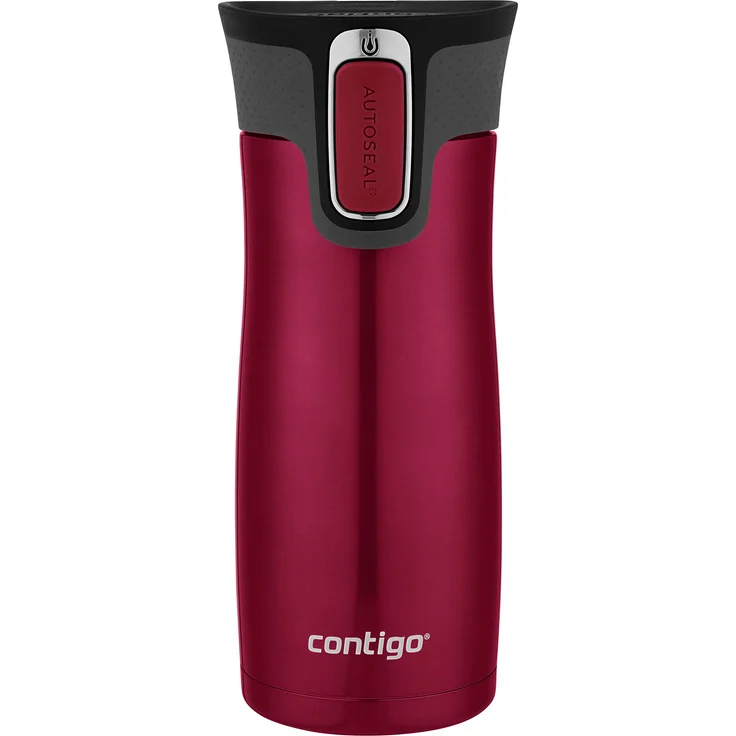 Contigo Thermobecher West Loop Autoseal, Edelstahl Isolierbecher, Reisebecher, Kaffebecher To Go, 100% dicht, auslaufsicher, hält bis zu 5h heiß,12h kalt, 470 ml – Bild 1