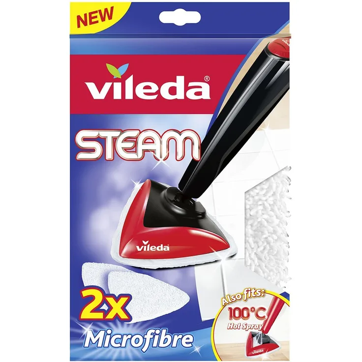 Vileda Steam Ersatzbezug Dampfreiniger Ersatz Microfaser 2er Pack