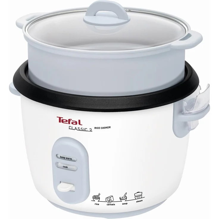 Tefal REISKOCHER RK1011, 10 Tassen, Kapazität 1,8l, 750 Watt, automatische Warmhaltefunktion, manuelle Anpassungen, perfekt gegarter Reis, Dampfkorb inklusive – Bild 1