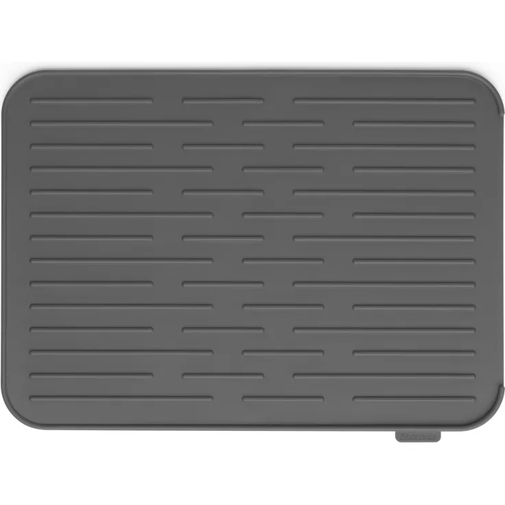 Brabantia Silikon Abtropfmatte, Stahl, dunkelgrau, 43,8 x 32,5 x 0,9 cm