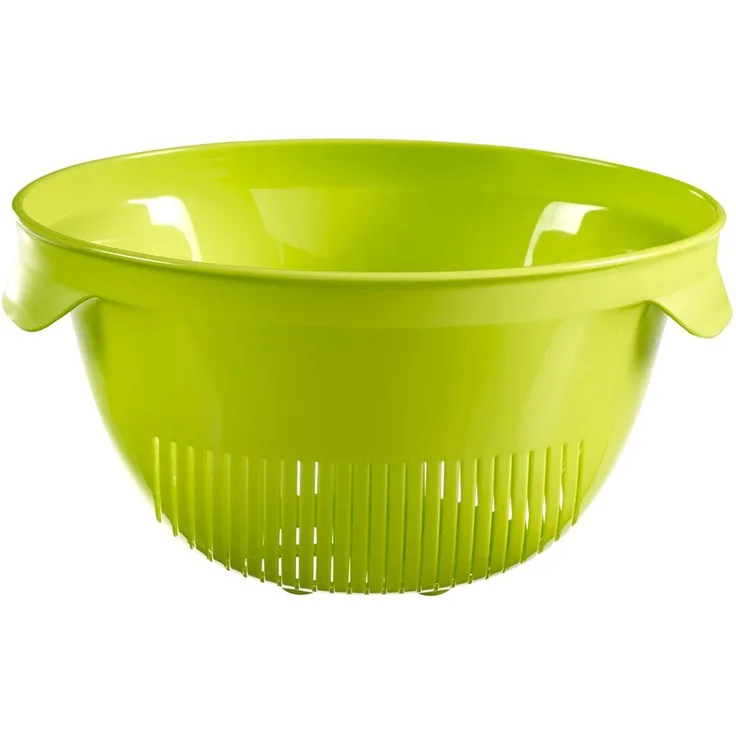 CURVER Seiher Essentials mit Griffen 3,0L in Limone-grün, Kunststoff, 28x23.5x13.4 cm