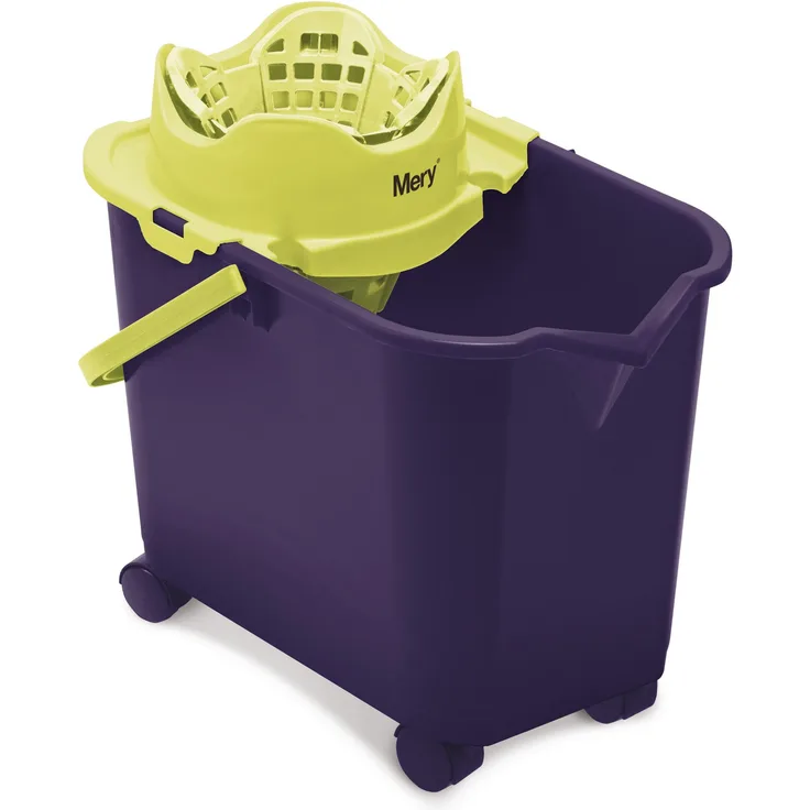 Mery Automatischer Eimer, Polypropylen, Violett und Limette, 28,5 x 43,5 x 42 cm