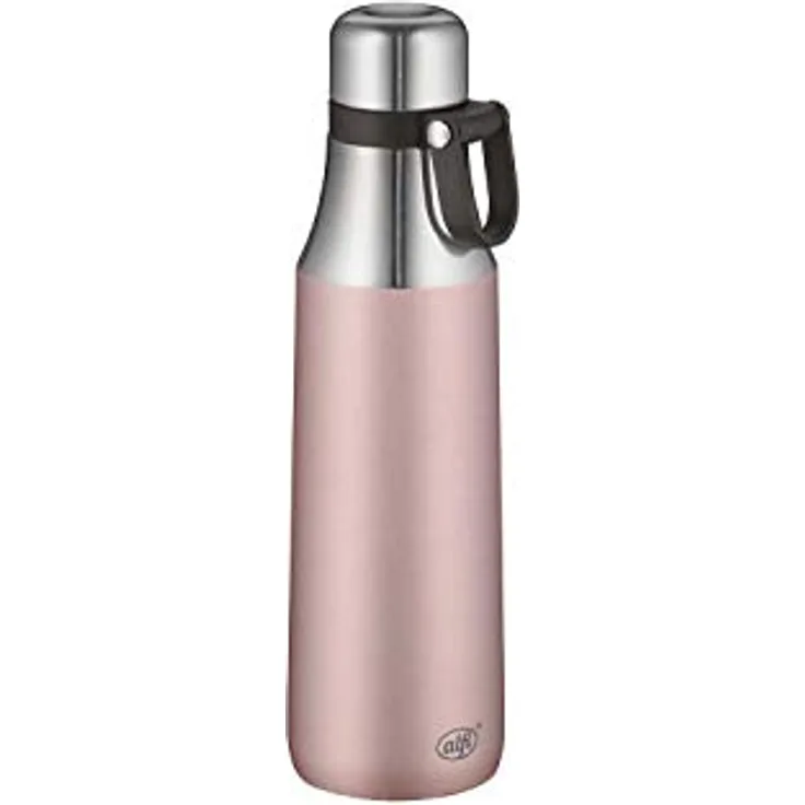 alfi City Bottle Loop Isolier-Trinkflasche, Edelstahl, Rosé, 500ml