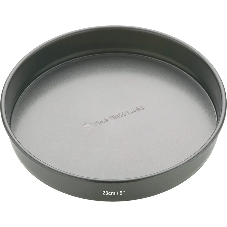 Master Class KCMCHB27 Backform für Tortenböden und Sandwiches mit losem Boden und Antihaftbeschichtung, 23 cm,Schwarz