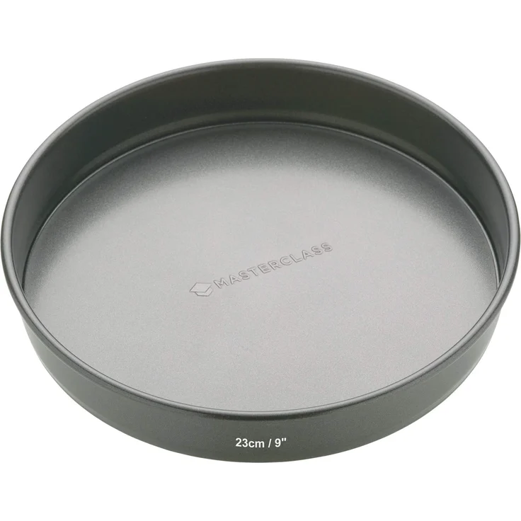 Master Class KCMCHB27 Backform für Tortenböden und Sandwiches mit losem Boden und Antihaftbeschichtung, 23 cm,Schwarz – Bild 1