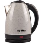 Grafner Edelstahl-Wasserkocher, 1,7 L, Abschaltautomatik, marmorierte Optik, grau