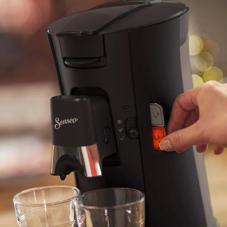 Philips CSA240/60 Senseo Select Kaffeepadmaschine, 0,9 l Wassertank, schwarz – Bild 2