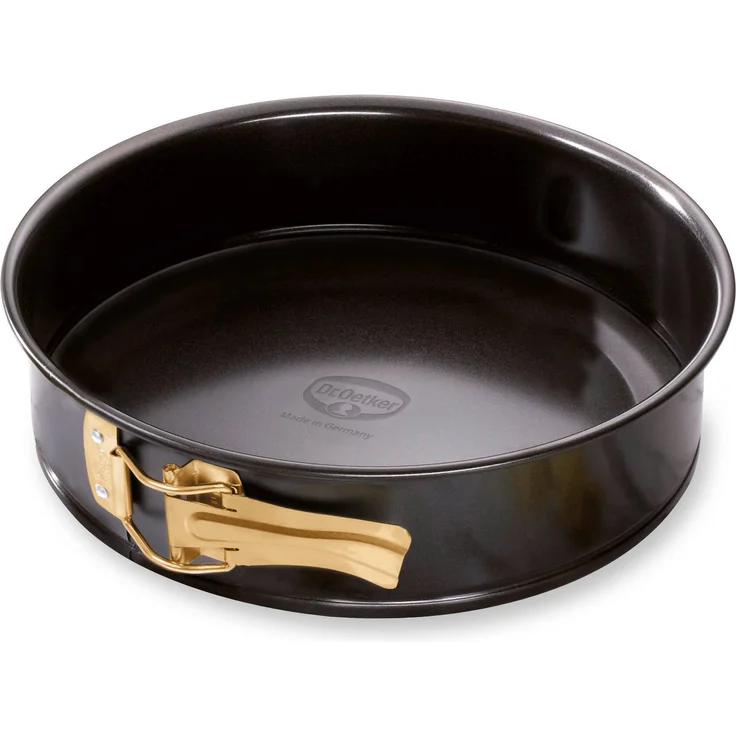 Dr. Oetker Springform Ø 20 cm, Backform mit Flachboden, runde Kuchenform aus Stahl mit Antihaftbeschichtung (Farbe: schwarz), Menge: 1 Stück – Bild 1