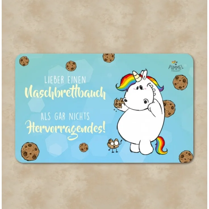 Frühstücksbrettchen “Naschbrettbauch” – Pummeleinhorn