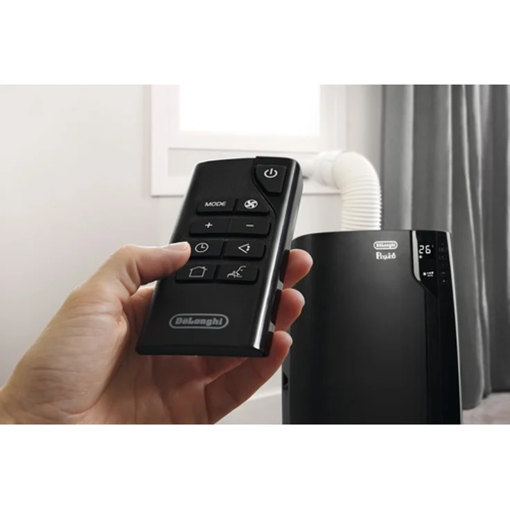 De'Longhi Pinguino PAC EX120 Silent mobiles Klimagerät mit Abluftschlauch, Klimaanlage für Räume bis 110 m³, Luftentfeuchter, Ventilationsfunktion, 24h-Timer, schwarz – Bild 6