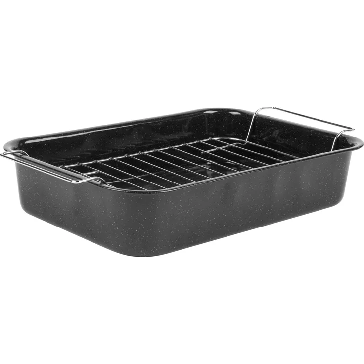 Russell Hobbs schwarz CW9161 le-Bräter Romano“ mit Rost, 34 cm, Gestell