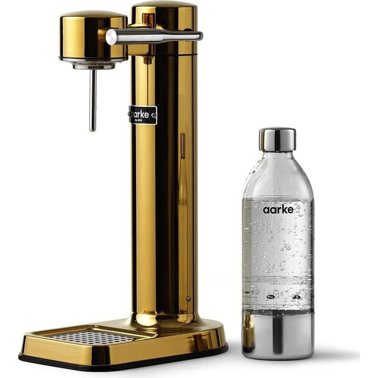 Aarke Carbonator III Trinkwassersprudler mit einer PET-Flasche (1 Liter), gold – Bild 1