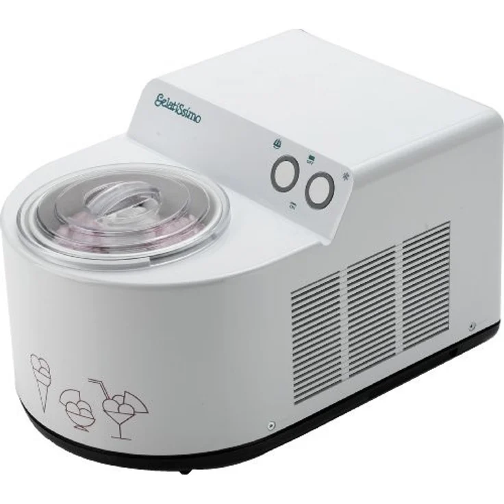 Nemox NX36600250 Gelatissimo Eismaschine Kompressor, selbstkühlend, 165W, 1,7 Liter. Sichtfenster, Kunststoff, weiß – Bild 1