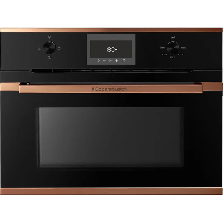 Küppersbusch CM 6330.0 S7 K-Series. 3 Mikrowelle mit Grill, Einbaugerät, 44 Liter Garraum, 1000 Watt, schwarz, copper