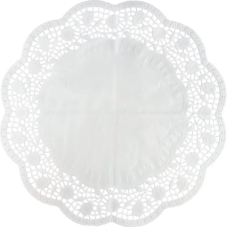 Zenker 15 Tortendeckchen aus Papier, 35 cm in weiß