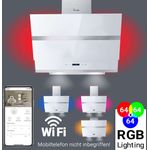 KKT KOLBE Profi HERMES607WM, Motorhaube, Kamin abgewinkelt, Breite: 60 cm, Tiefe: 38.8 cm, Absaugung und Rückführung (mit zusätzlichem Rückführungsset), weiß