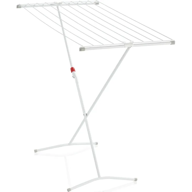 Leifheit Standtrockner Classic 100 Easy, schmaler Wäscheständer mit 10 m Trockenlänge für 1 Waschmaschineneladung, standfester Trockenständer mit Kindersicherung und Fußkappen, Wäscheständer