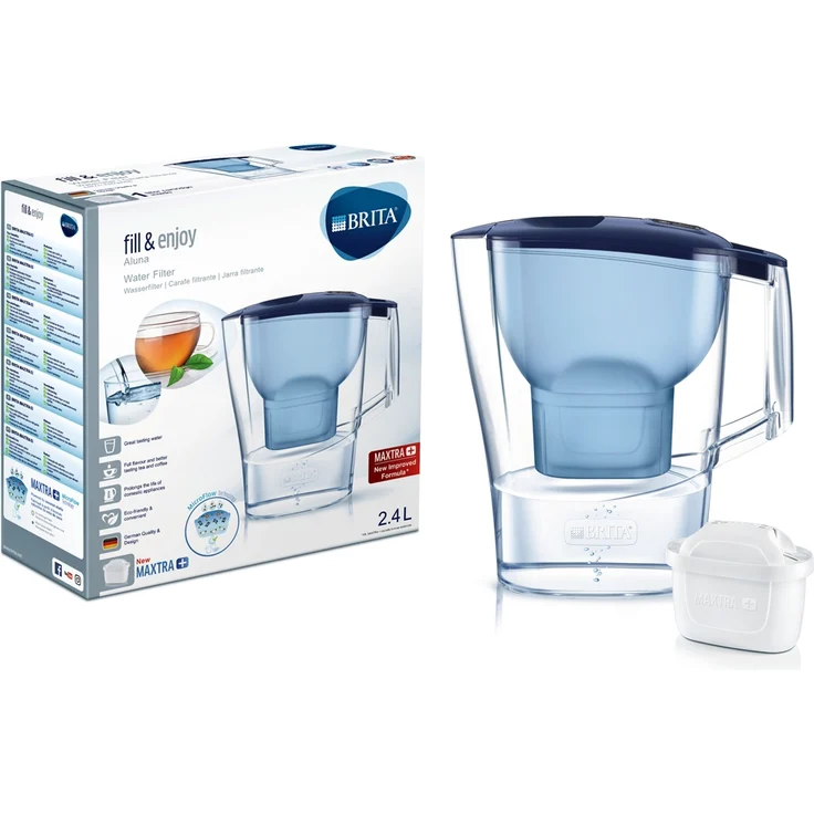 BRITA Wasserfilter Aluna blau inkl. 1 MAXTRA+ Filterkartusche– robuster BRITA Filter zur Reduzierung von Kalk und Chlor und im Leitungswasser – Bild 5