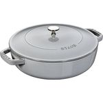 Staub Bräter mit Chistera, induktionsgeeignet, Gusseisen, Graphitgrau, 28 cm, 1 Einheiten