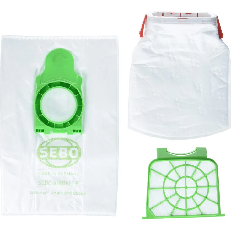Sebo 8334Er Servicebox Für Airbelt E Inkl. 8 Ultrabag Filtertüten, 1 Hospital-Grade-Filter Und 1 Motorschutzfilter Weiß