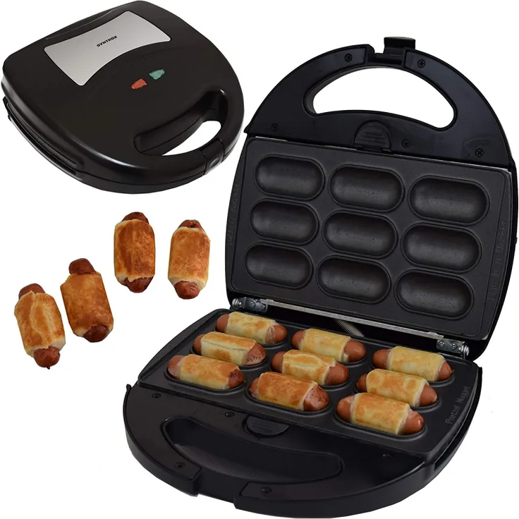 Syntrox Pigs in a Blanket Würstchen im Schlafrock Maker Chefmaker mit austauschb