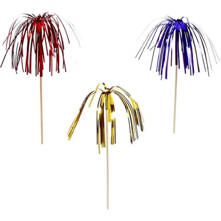 16680 - PAPSTAR - 100 Deko-Picker 24 cm farbig sortiert Feuerwerk