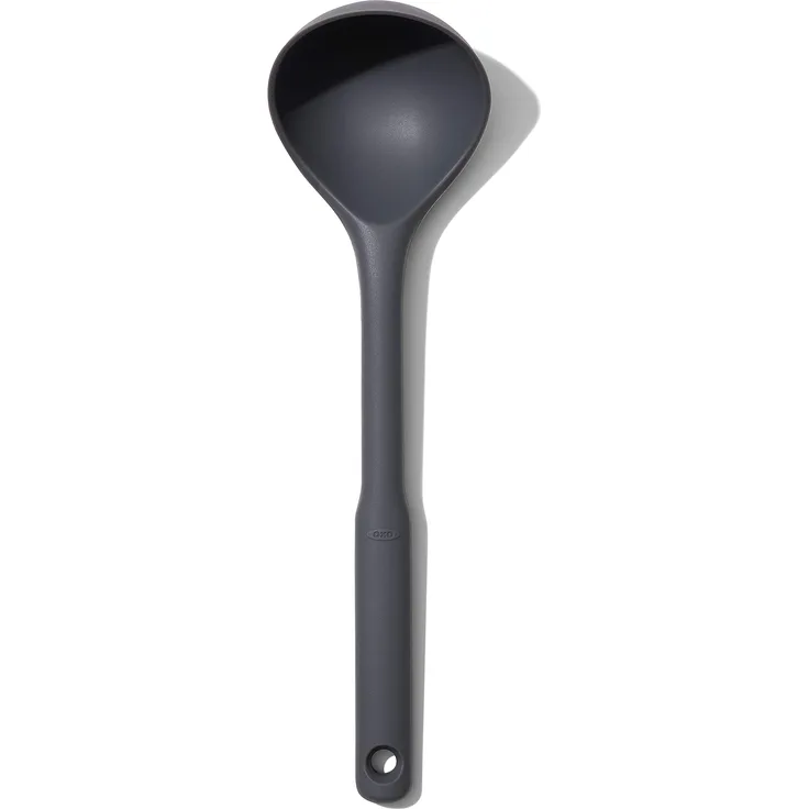 OXO Good Grips Silicone Everyday Ladle Schöpflöffel aus Silikon für den täglichen Gebrauch, 719812689807, Peppercorn, us:one size