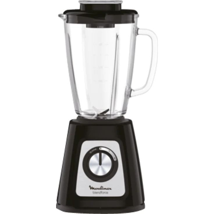 Moulinex LM4351 BlendForce 2 Standmixer, Powelix Technologie, scharfe Klingen, hitzebeständiger Topf 1,7 l, Kühlsystem, Smart Lock-System, 800 W – Bild 1