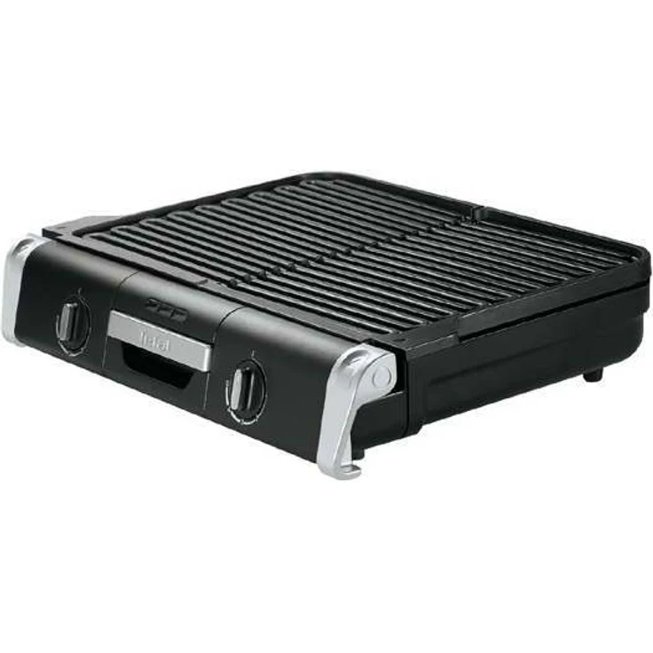 Tefal Elektrogrill Family TG8000 Tischgrill-BBQ, Für drinnen und draußen, zwei getrennte Grillroste mit stufenlosen Thermostaten, individuell regulierbar, 2400W – Bild 2