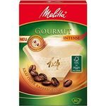 Melitta 1x4 Gourmet Filtertüten, Intense, Aromamax Struktur, Naturbraun, (1 x 80 Stück)