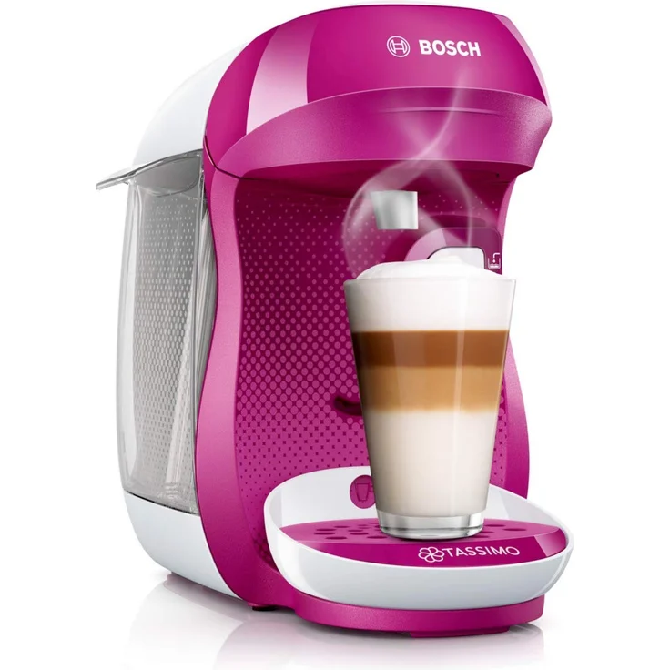 Bosch TAS1001 Tassimo Happy Kapselmaschine, über 70 Getränke, vollautomatisch, geeignet für alle Tassen, kompakte Größe, 1400 W, lila – Bild 2