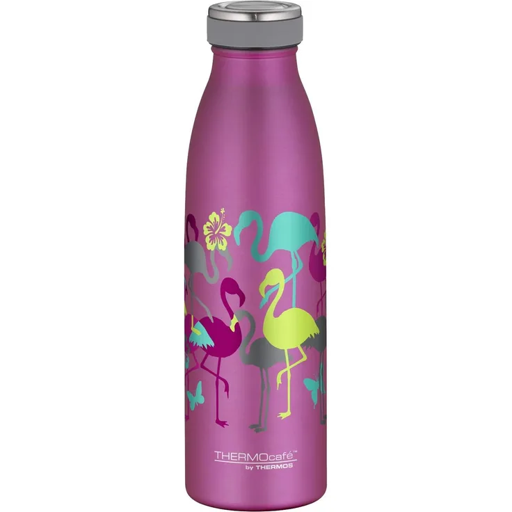 Thermos Vorteilsset TC Isolierflasche 4067 Flamingo 0,5l 4067.106.050 und Reinigungsbürste cleanFix 25 und Alfi Reinigungstabletten (20 St.) und Gratis 1 x Trinitae Körperpflegeprodukt