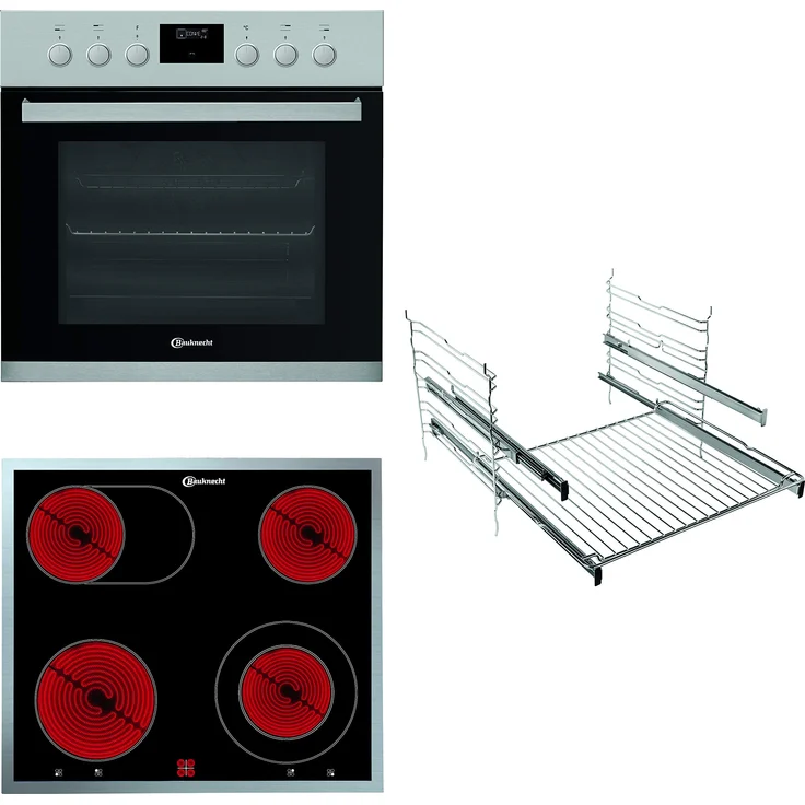 Bauknecht HEKO 566 Pyro Herd-Kochfeld-Kombination Glaskeramik-Kochfeld (60 cm) Pyrolyse-Selbstreinigungssystem Multi-Level-Kochen Backauszug mit 2 Ebenen – Bild 1