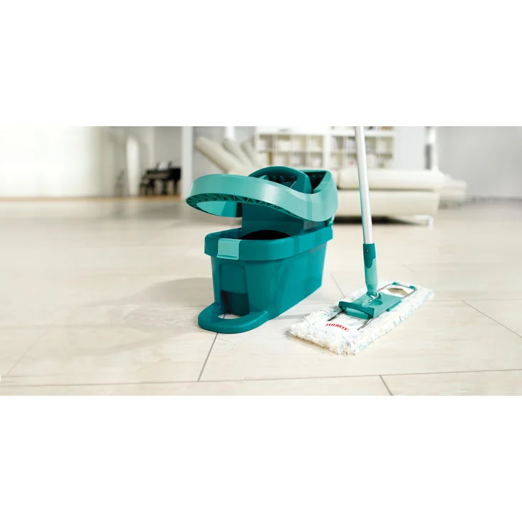 Leifheit Bodenwischer Profi XL micro duo Aluminiumstiel, 55045, für Fliesen und Steinböden, 2-Faser-Wischbzug  – Bild 9