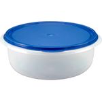 axentia Teigschüssel mit Plopp-Deckel - Hefeteigschüssel rund - Schüssel transparent - Salatschüssel groß - Plastikschüssel 6 Liter - Kunststoffschüssel flach & verschließbar, spülmaschinenfest