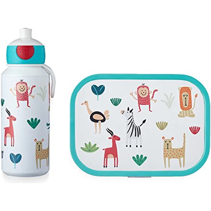 MEPAL Pop-up Trinkflasche und Brotdose lunchset-Campus-pubd-Animal-Friends, abs, 0 mm, 2